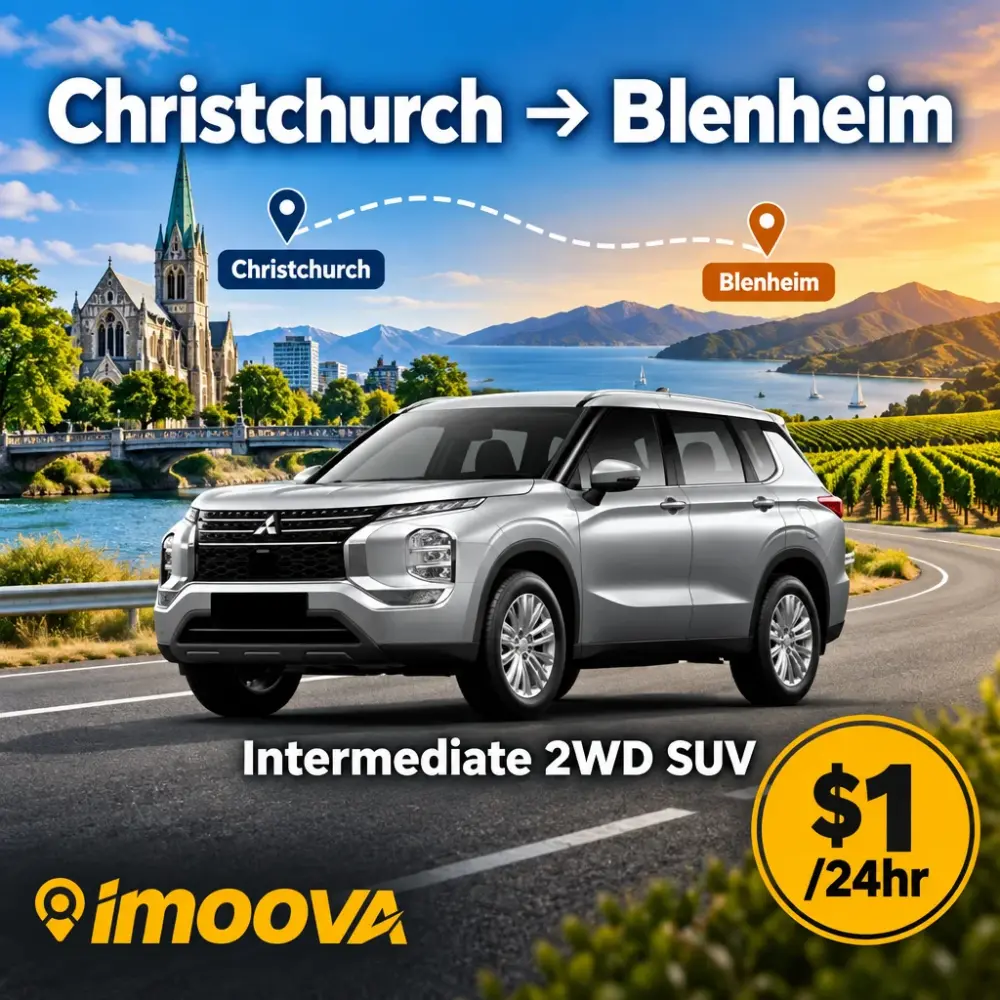 Intermediate 2WD SUV 从 Christchurch 到 Blenheim 的搬迁