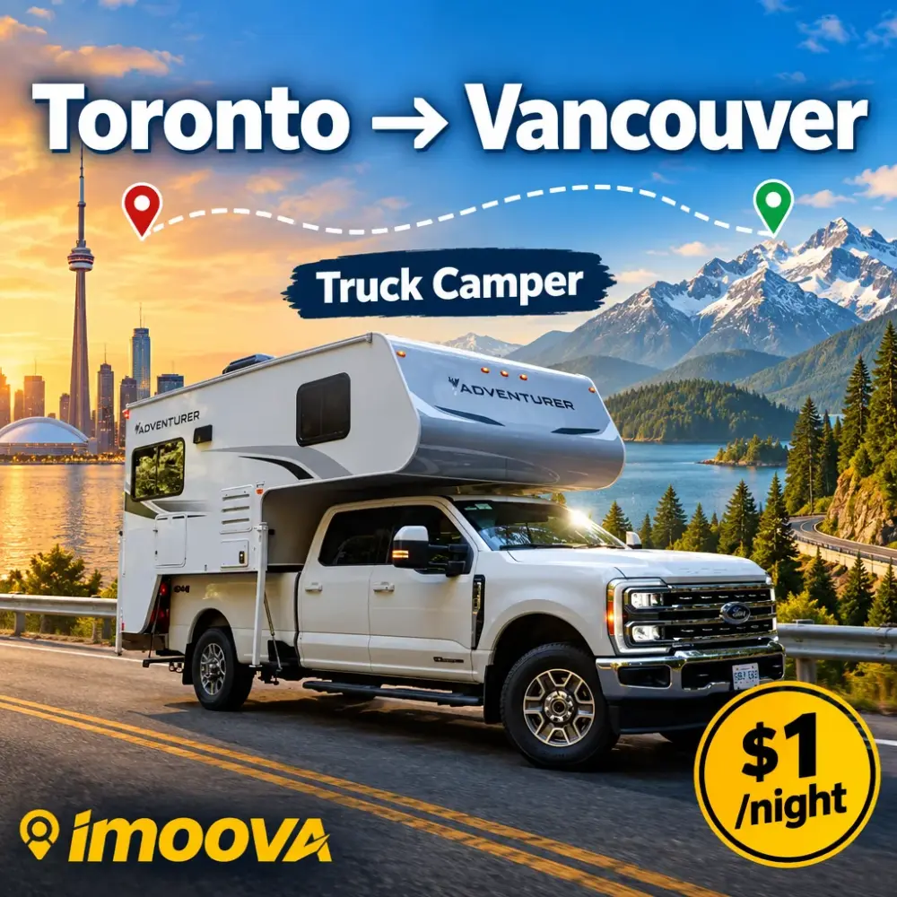 Relocalisation de Truck Camper de Toronto à Vancouver