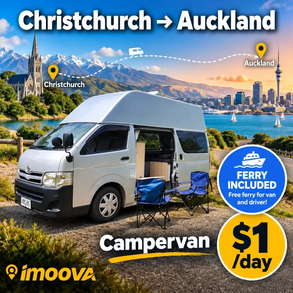 Campervan relocation from Christchurch to Auckland