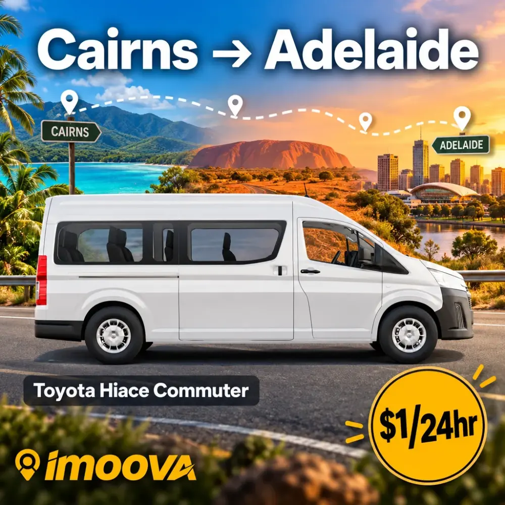 Relocalisation de Toyota Hiace Commuter de Cairns à Adelaide