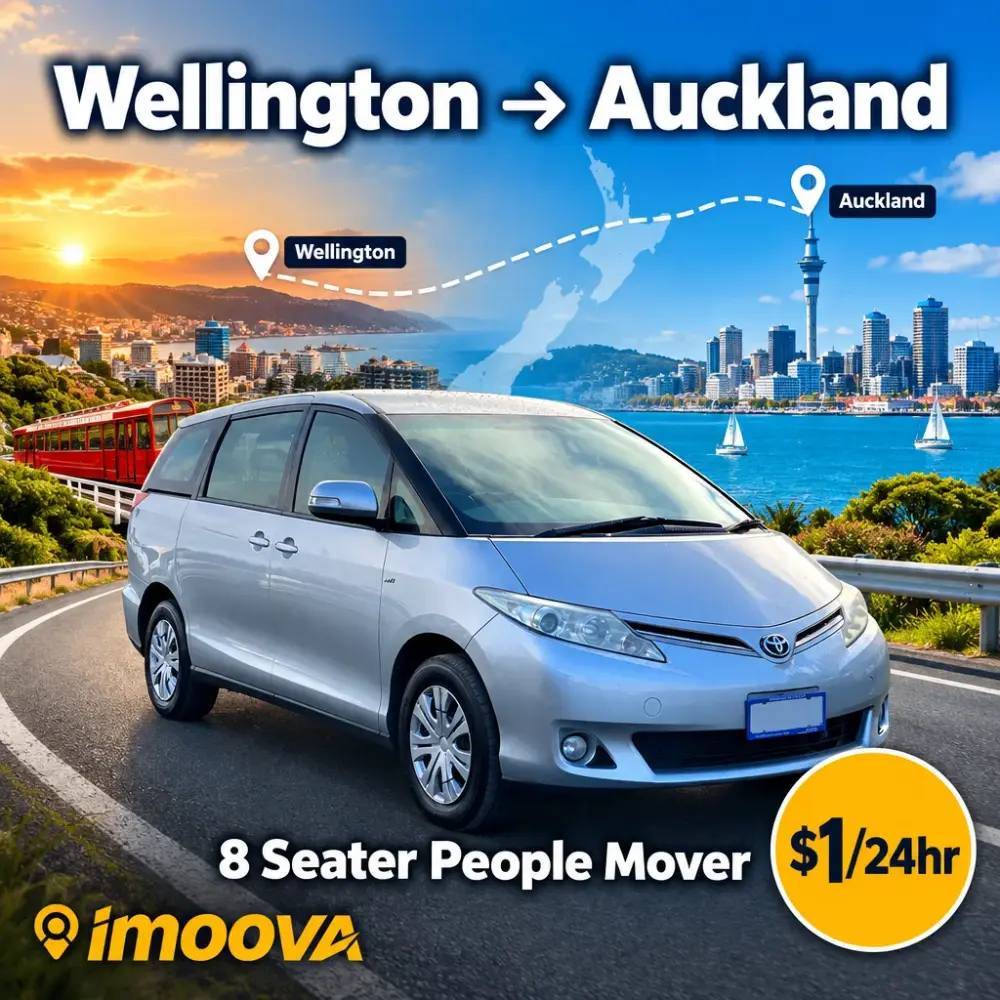 8 Seater People Mover relocation from Wellington to Auckland