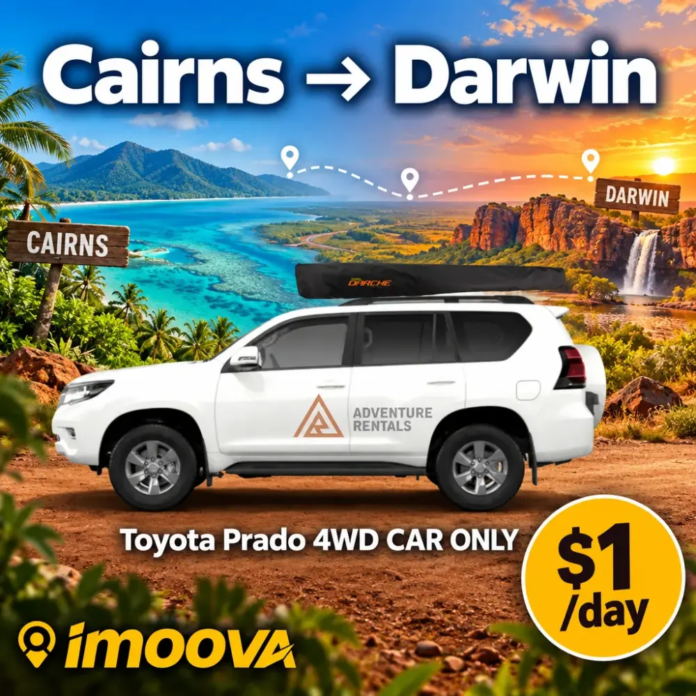 Toyota Prado 4WD CAR ONLY relocation from Cairns to Darwin