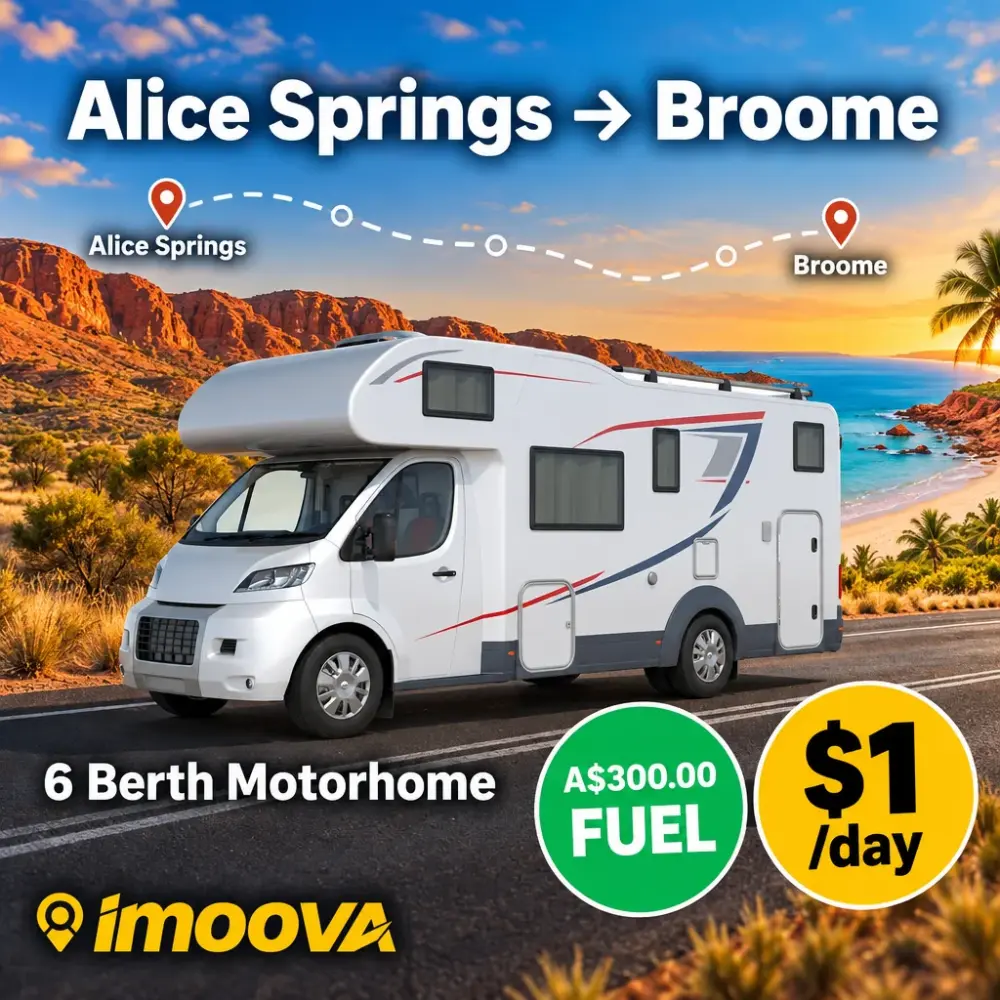 6 Berth Motorhome relocation from Alice Springs to Broome