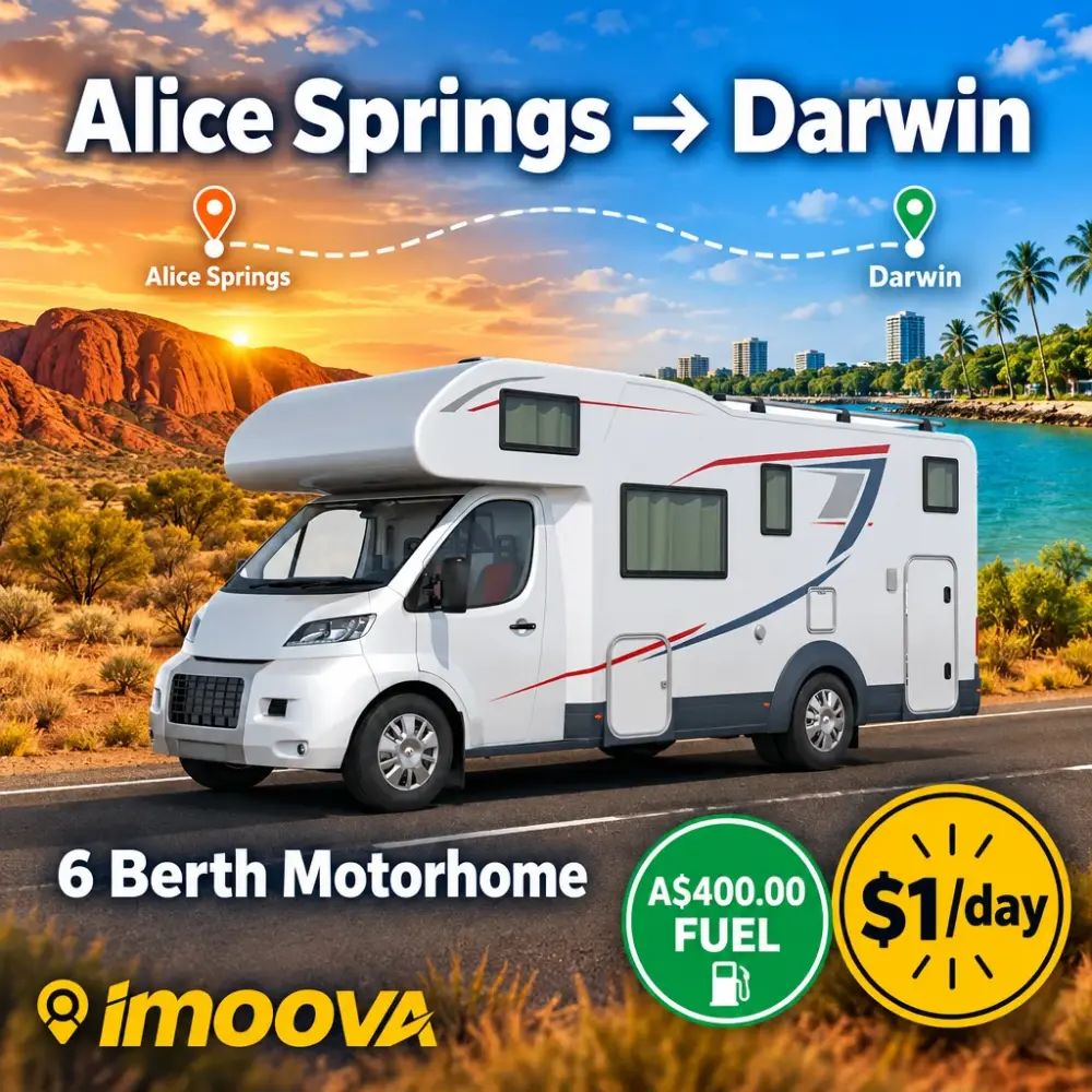 6 Berth Motorhome relocation from Alice Springs to Darwin