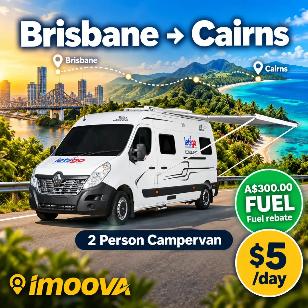 2 Person Campervan relocation from Brisbane to Cairns