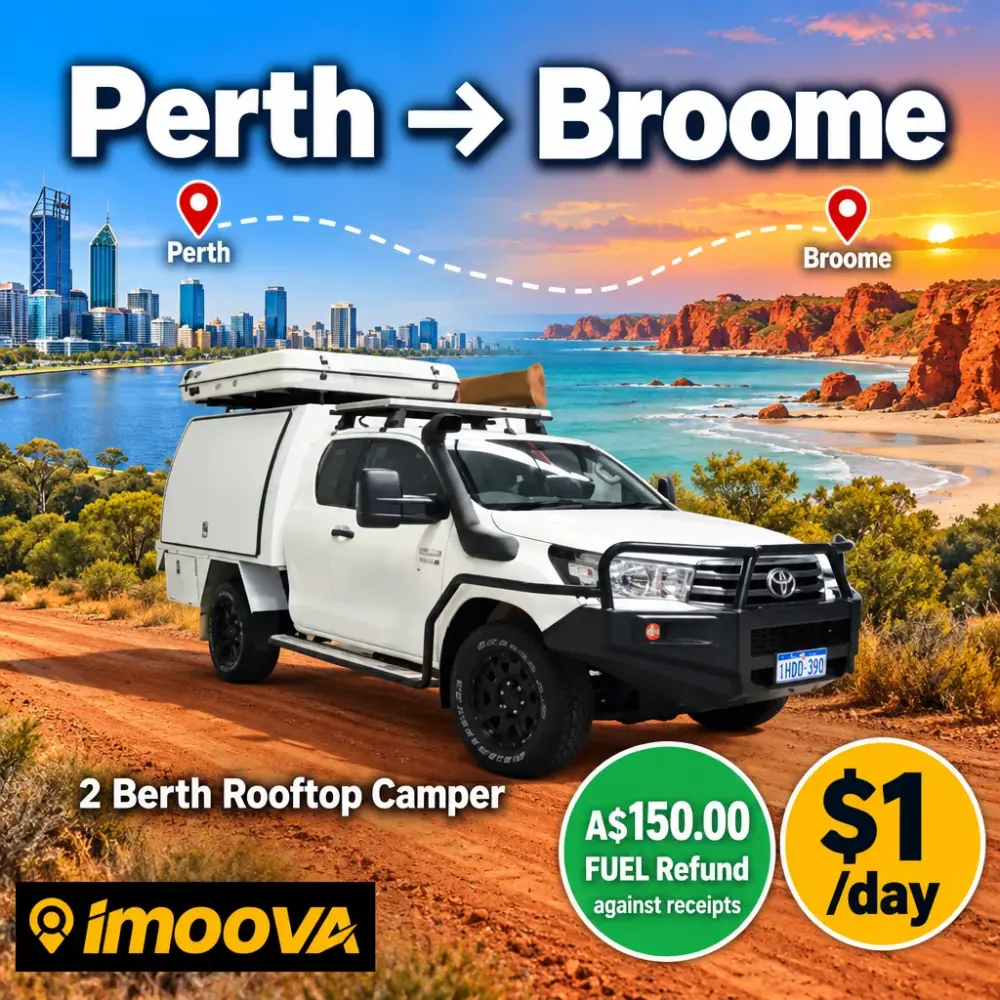 2 Berth Rooftop Camper relocation from Perth to Broome