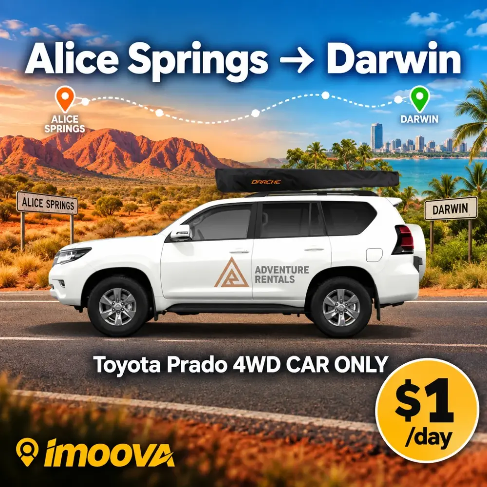 Toyota Prado 4WD CAR ONLY relocation from Alice Springs to Darwin