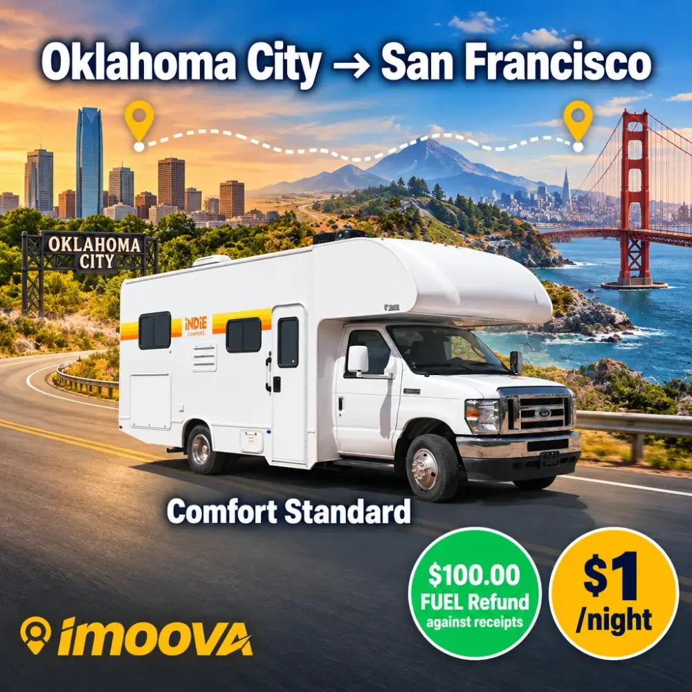Comfort Standard Umzug von Oklahoma City nach San Francisco