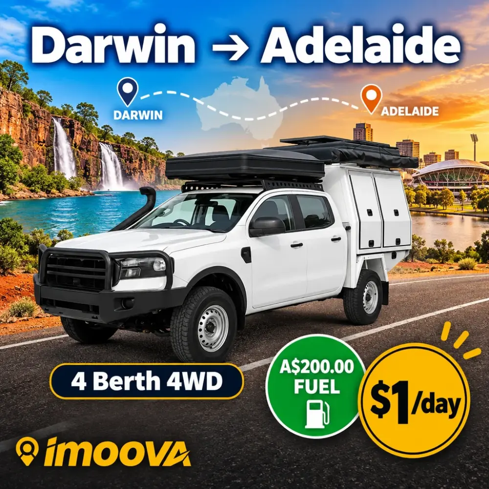 4 Berth 4WD 从 Darwin 到 Adelaide 的搬迁