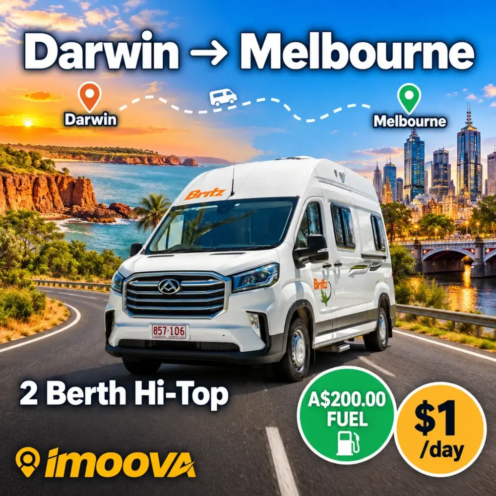 2 Berth Hi-Top Umzug von Darwin nach Melbourne