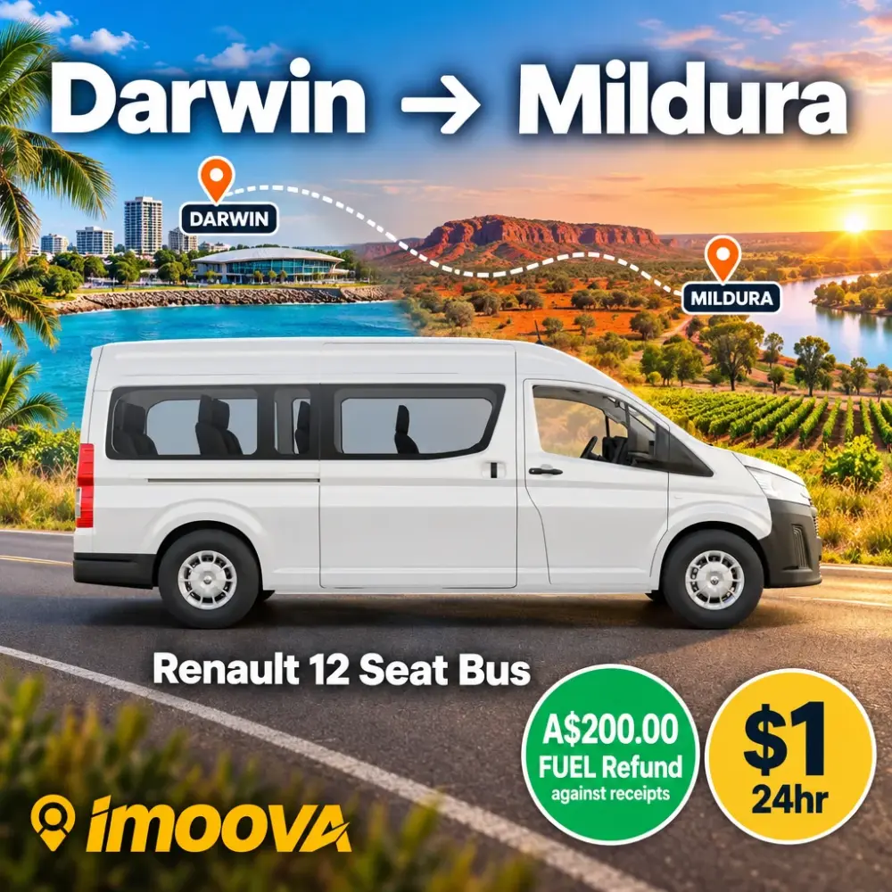 Trasloco di Renault 12 Seat Bus da Darwin a Mildura