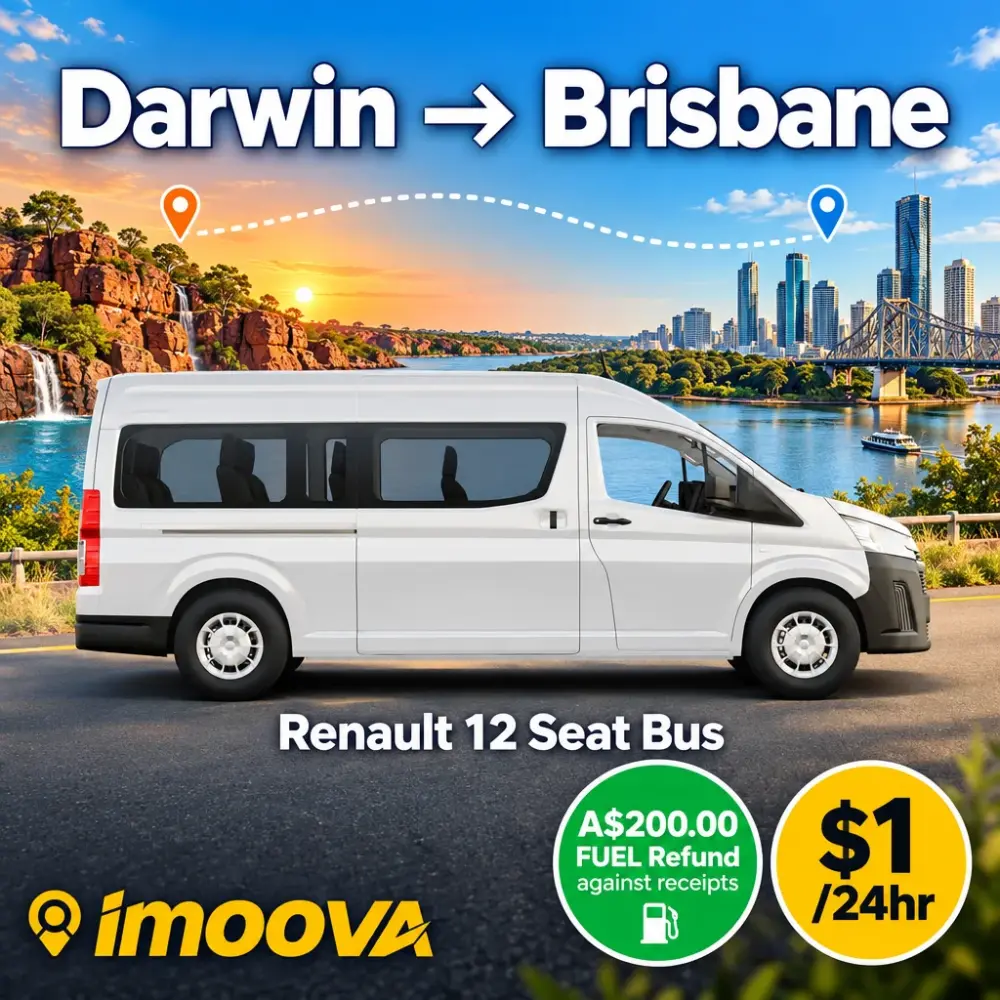 Trasloco di Renault 12 Seat Bus da Darwin a Brisbane