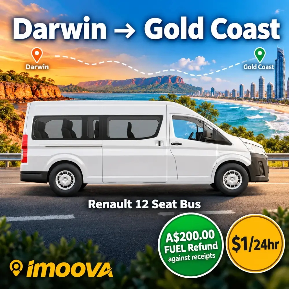 Trasloco di Renault 12 Seat Bus da Darwin a Gold Coast
