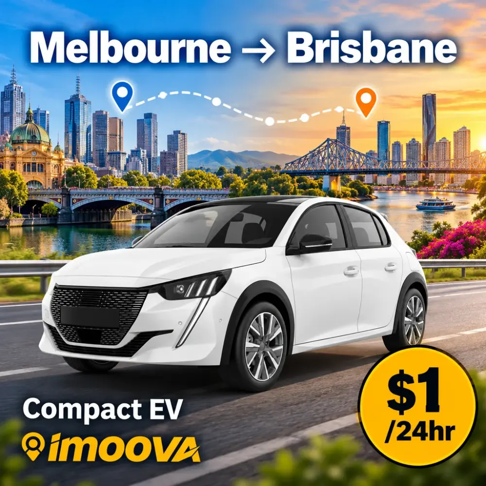 Compact EV relocation from Melbourne to Brisbane