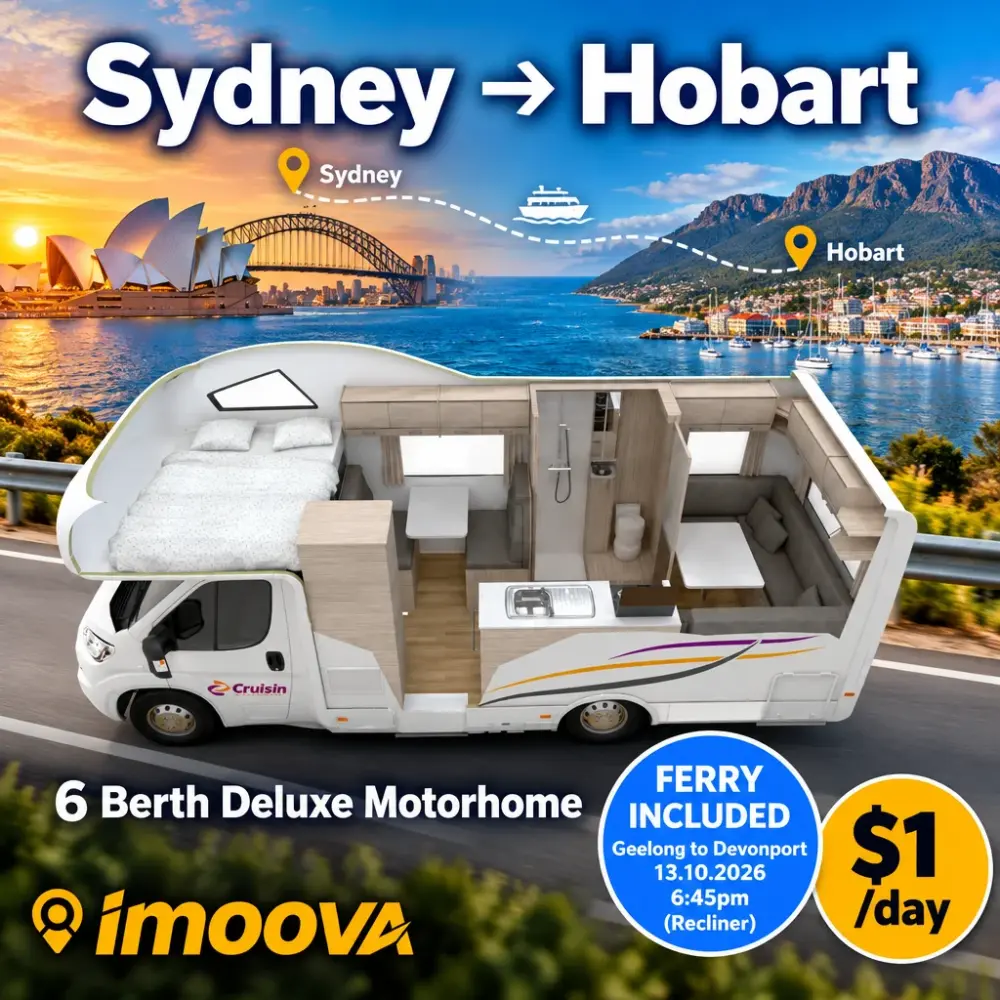 Trasloco di 6 Berth Deluxe Motorhome da Sydney a Hobart