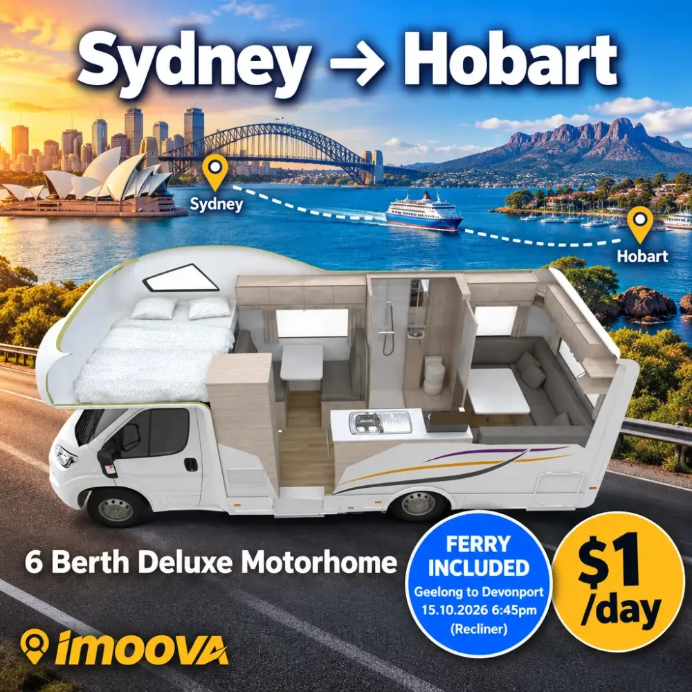 Trasloco di 6 Berth Deluxe Motorhome da Sydney a Hobart