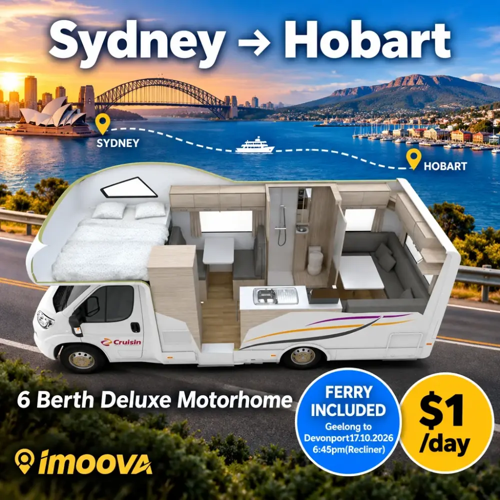 Trasloco di 6 Berth Deluxe Motorhome da Sydney a Hobart