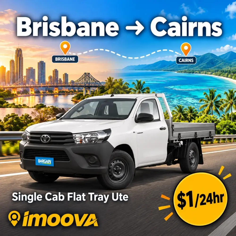 Single Cab Flat Tray Ute relocation from Brisbane to Cairns