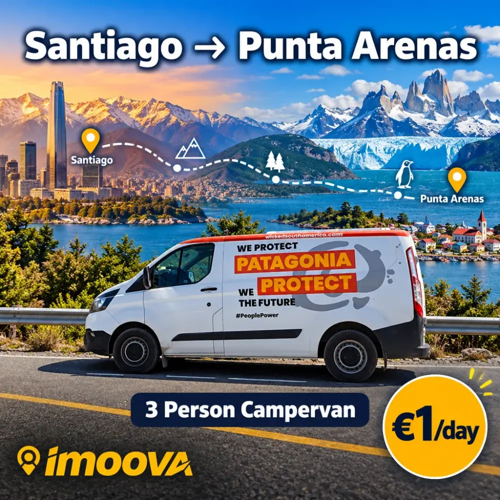 3 Person Campervan Umzug von Santiago nach Punta Arenas