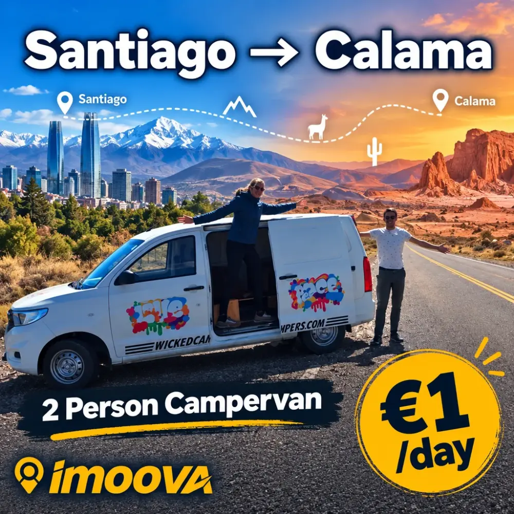 2 Person Campervan Umzug von Santiago nach Calama