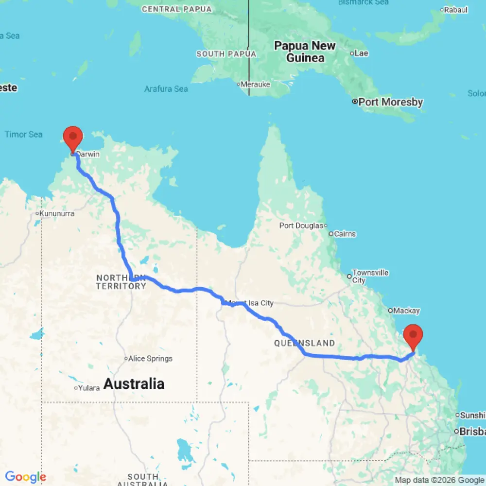 Best Car Available relocation from Darwin to Rockhampton