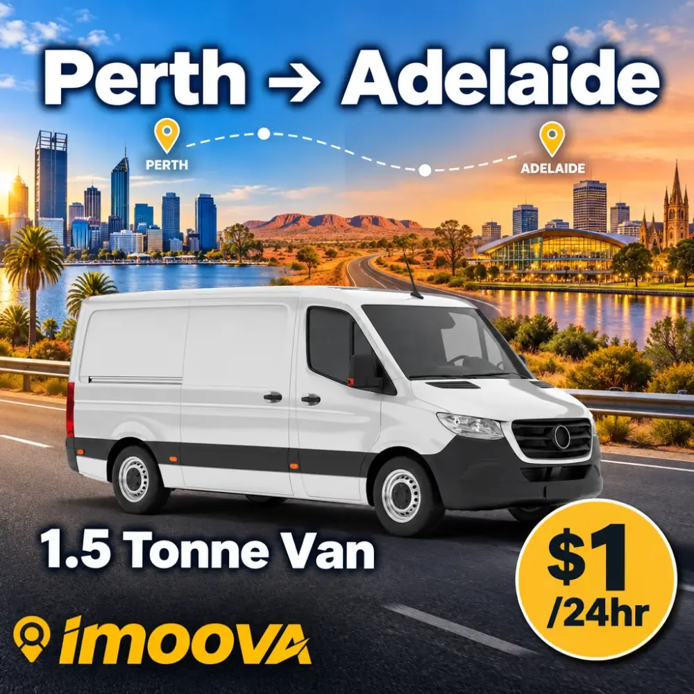 Relocalisation de 1.5 Tonne Van de Perth à Adelaide
