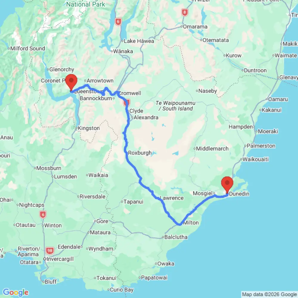Trasloco di Compact SUV da Queenstown a Dunedin