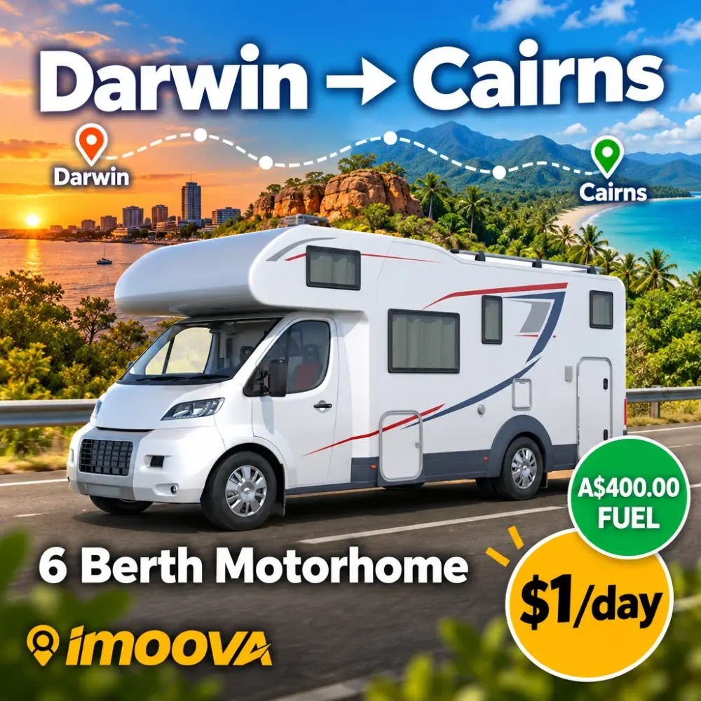 6 Berth Motorhome Umzug von Darwin nach Cairns