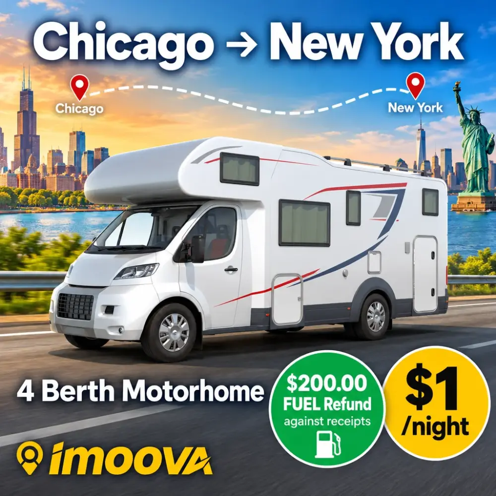 4 Berth Motorhome Umzug von Chicago nach New York