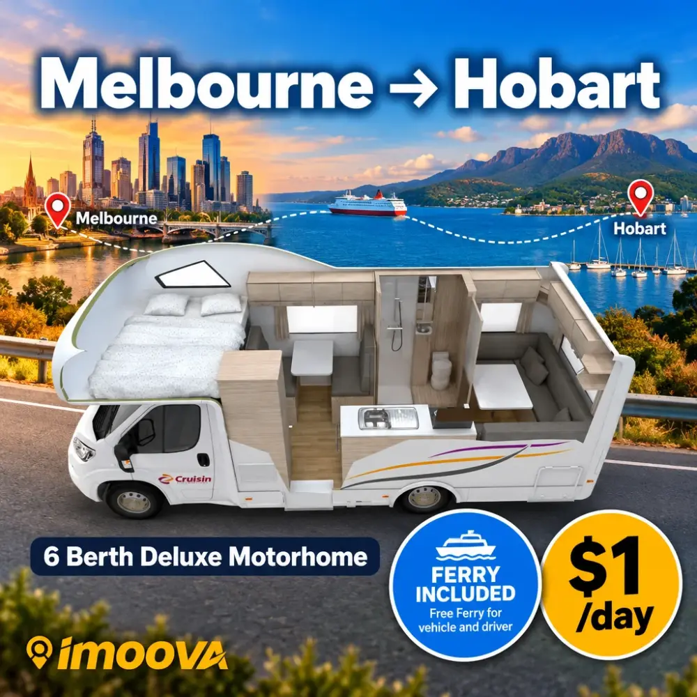 6 Berth Deluxe Motorhome relocation from Melbourne to Hobart