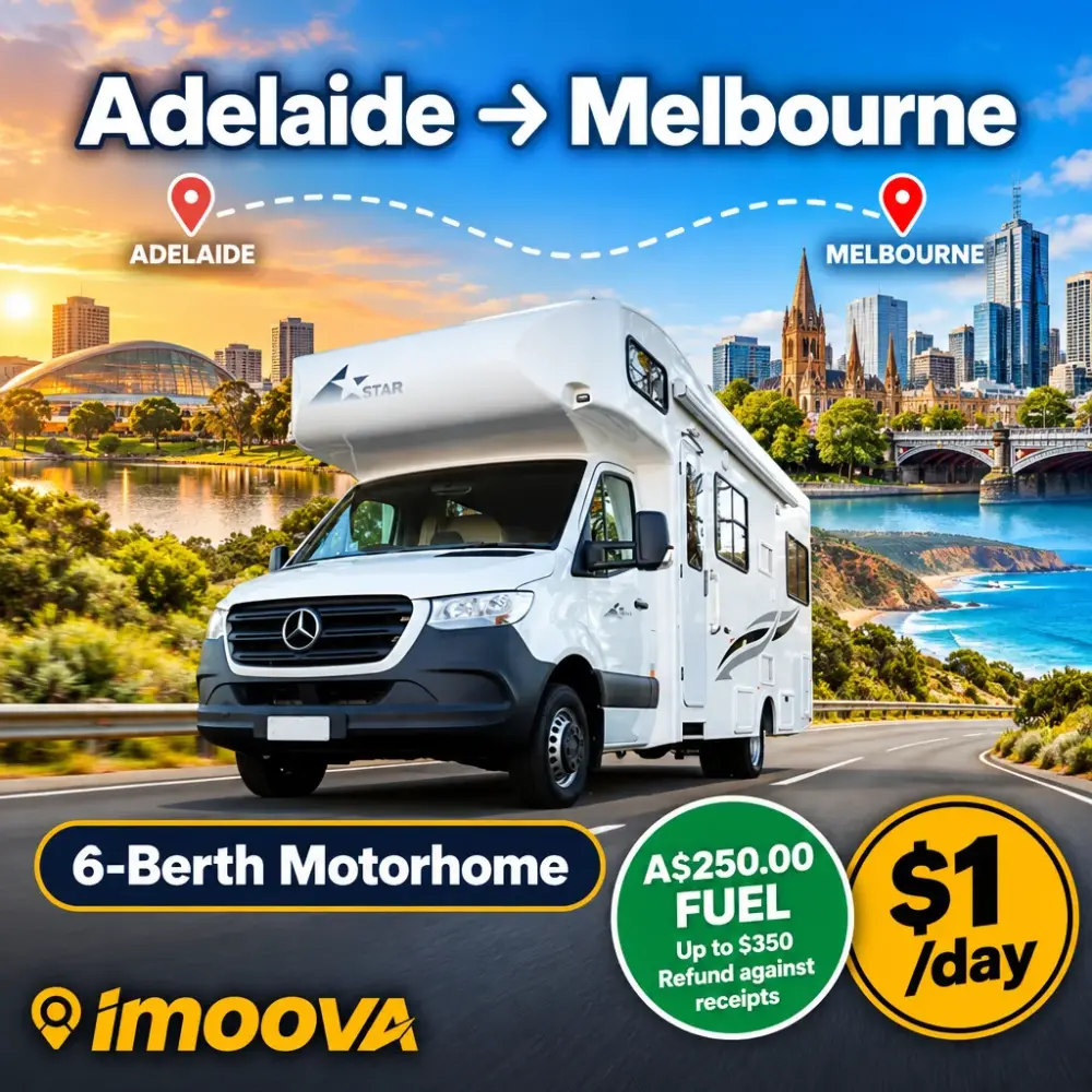 6-Berth Motorhome relocation from Adelaide to Melbourne