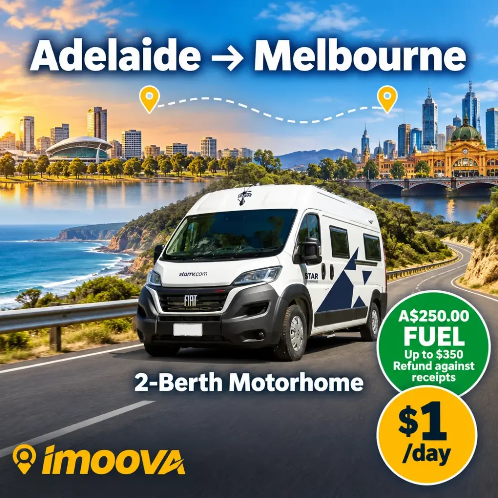 2-Berth Motorhome relocation from Adelaide to Melbourne