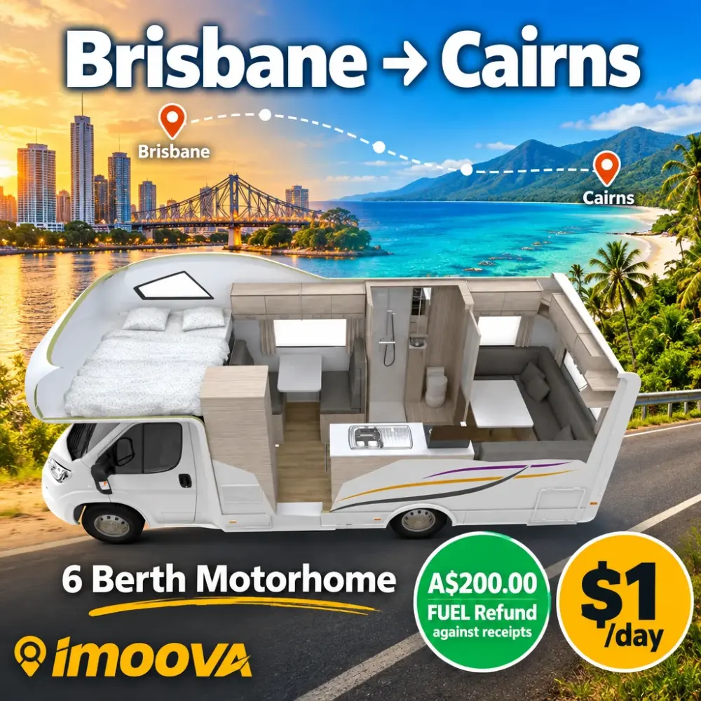 6 Berth Motorhome relocation from Brisbane to Cairns