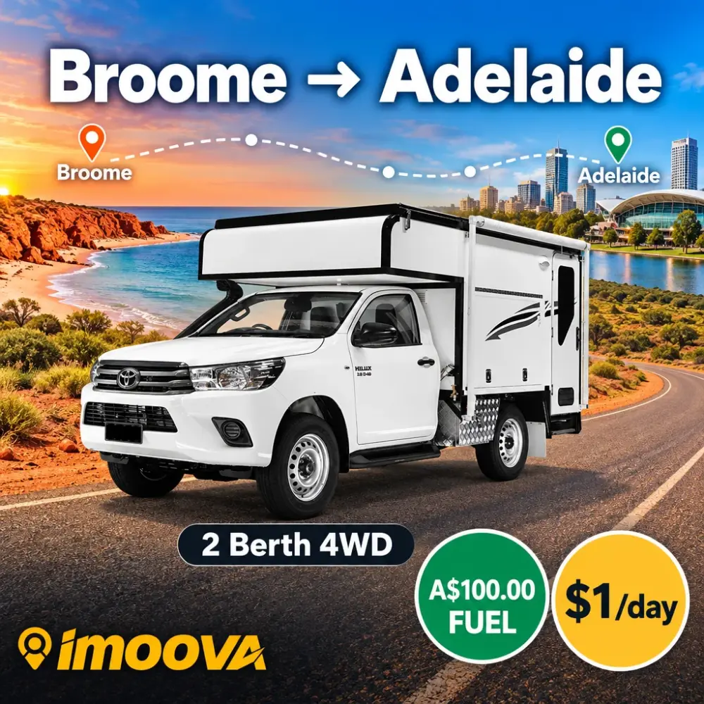 2 Berth 4WD Umzug von Broome nach Adelaide