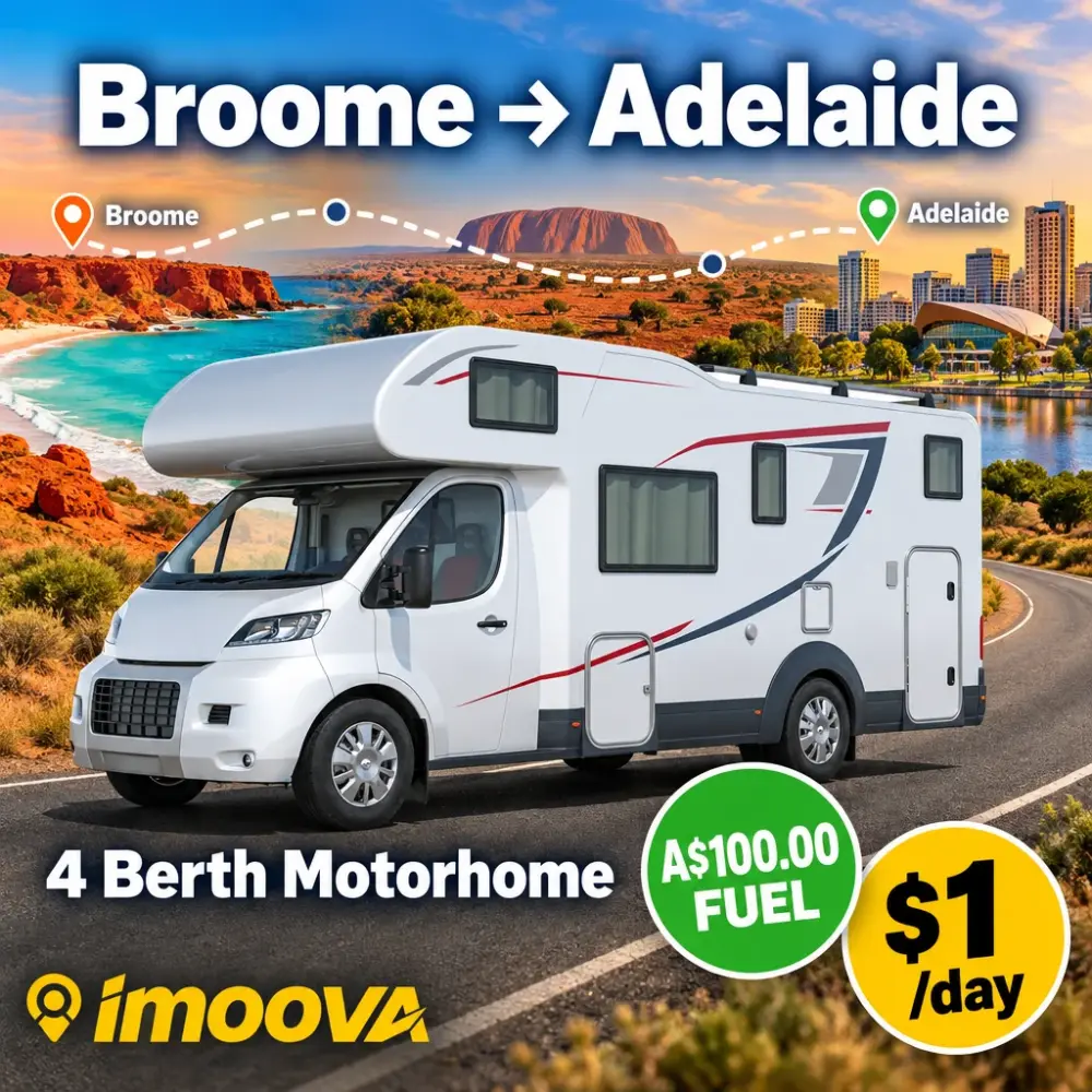 4 Berth Motorhome Umzug von Broome nach Adelaide