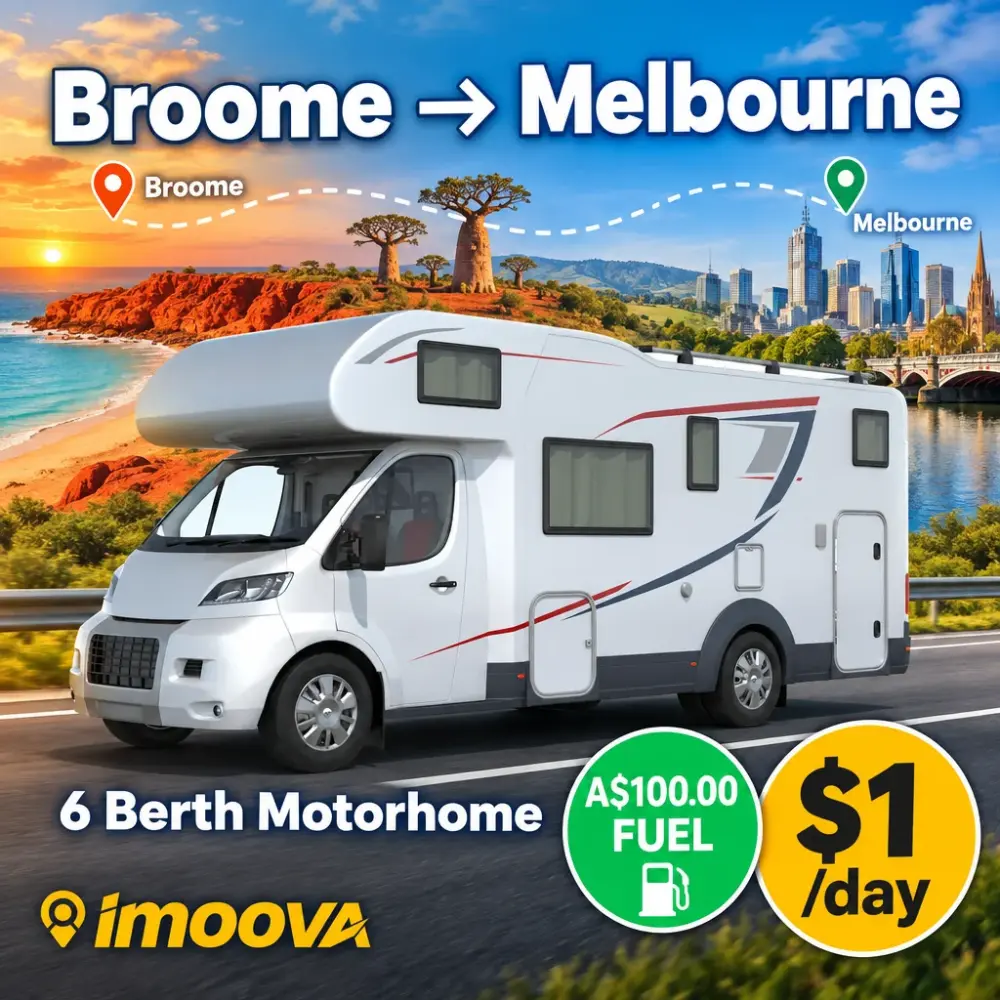 6 Berth Motorhome relocation from Broome to Melbourne