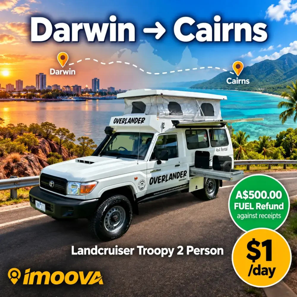 Landcruiser Troopy 2 Person relocation from Darwin to Cairns