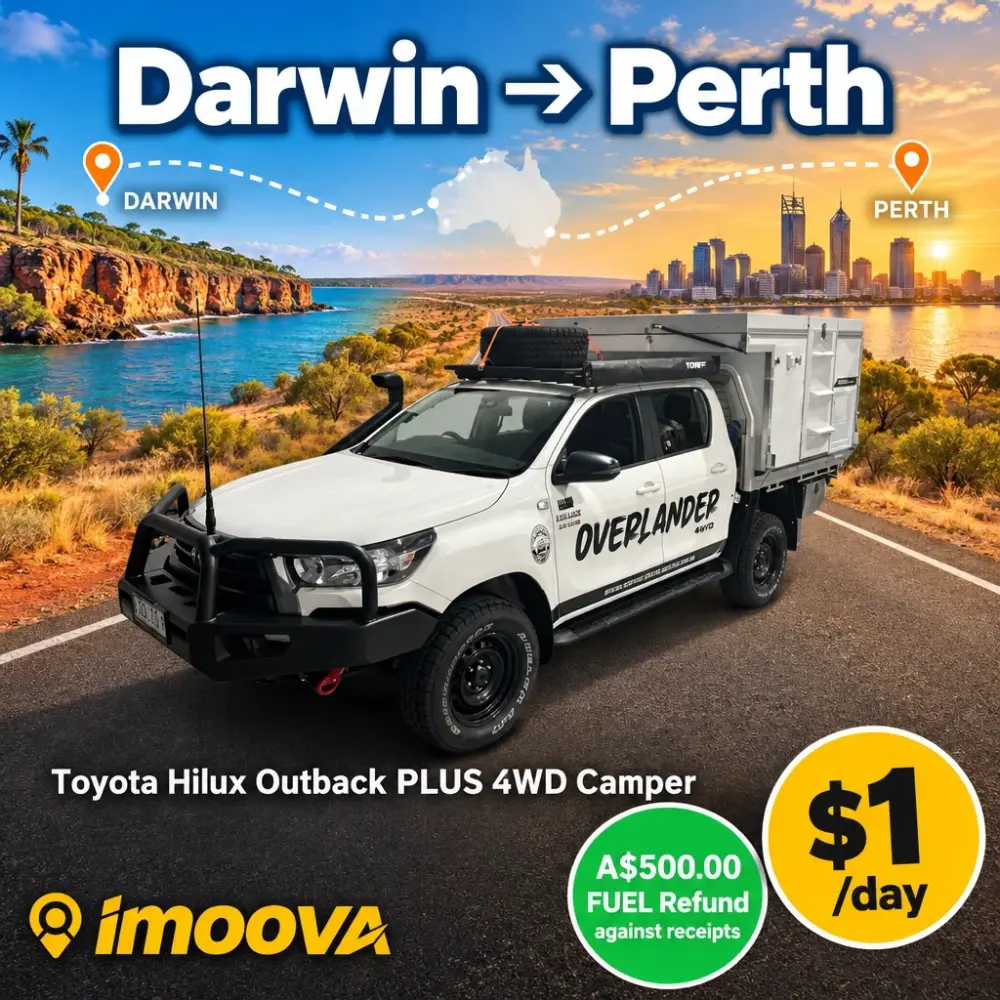 Toyota Hilux Outback PLUS 4WD Camper relocation from Darwin to Perth