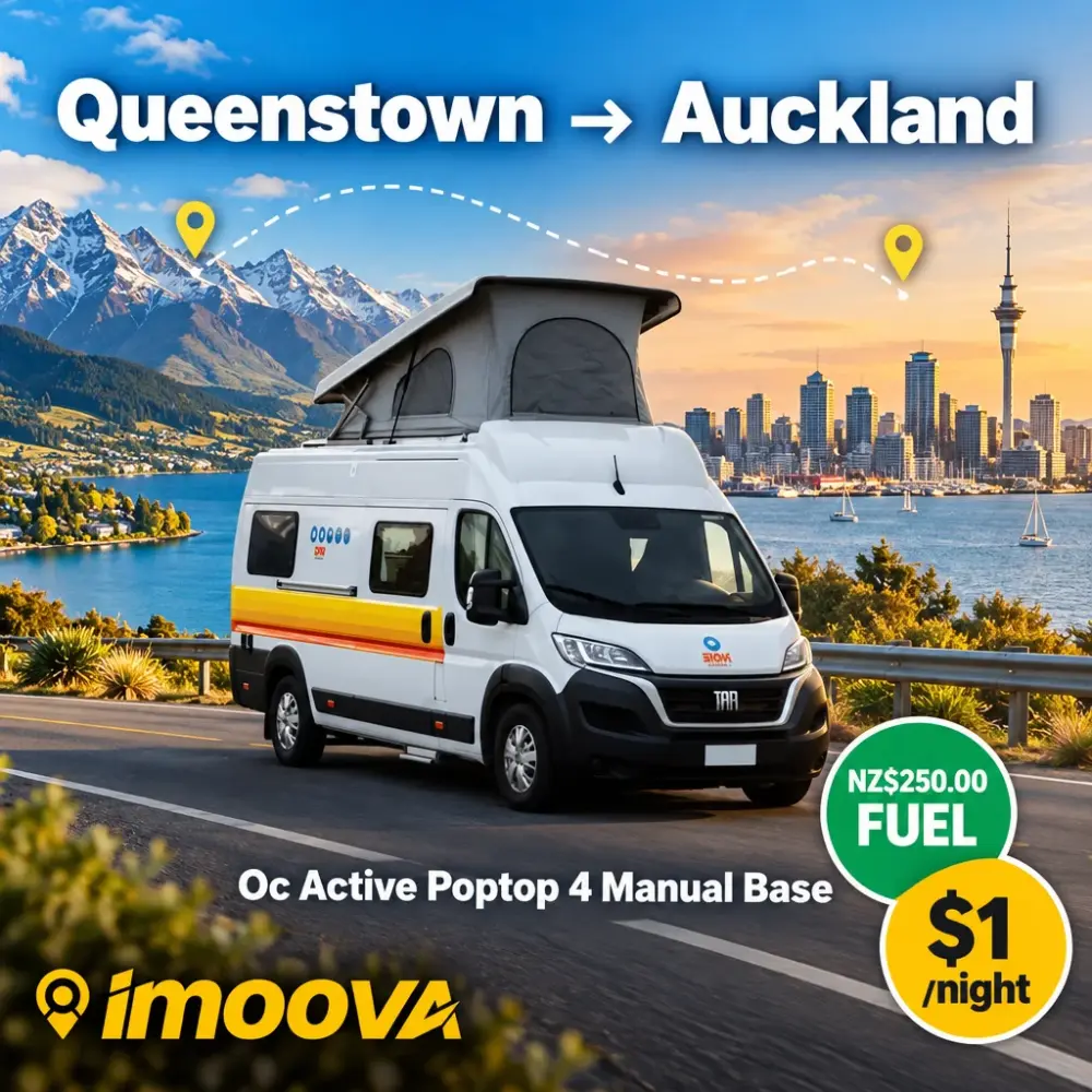 Trasloco di Oc Active Poptop 4 Manual Base da Queenstown a Auckland
