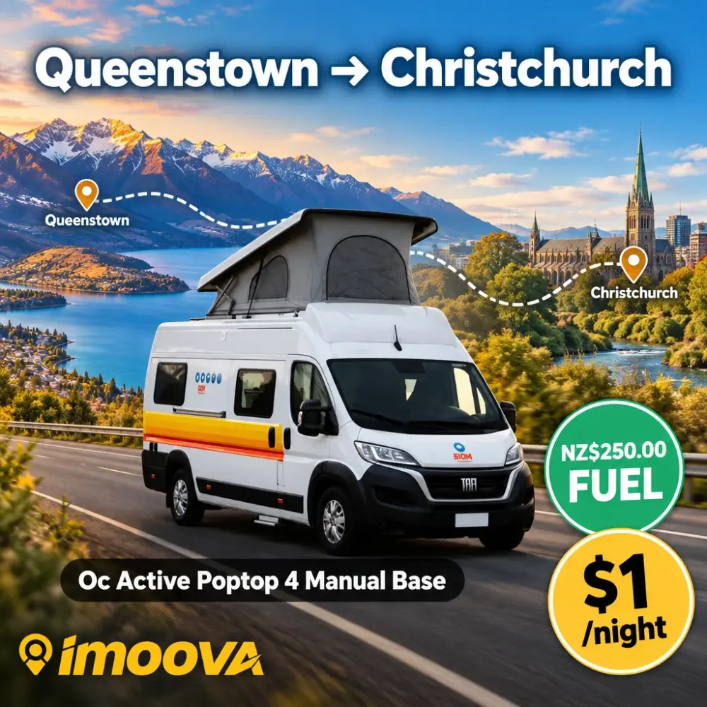 Trasloco di Oc Active Poptop 4 Manual Base da Queenstown a Christchurch
