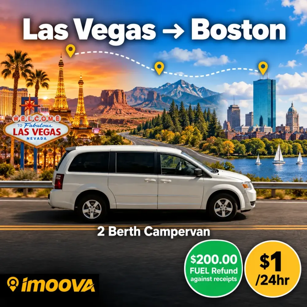 2 Berth Campervan relocation from Las Vegas to Boston