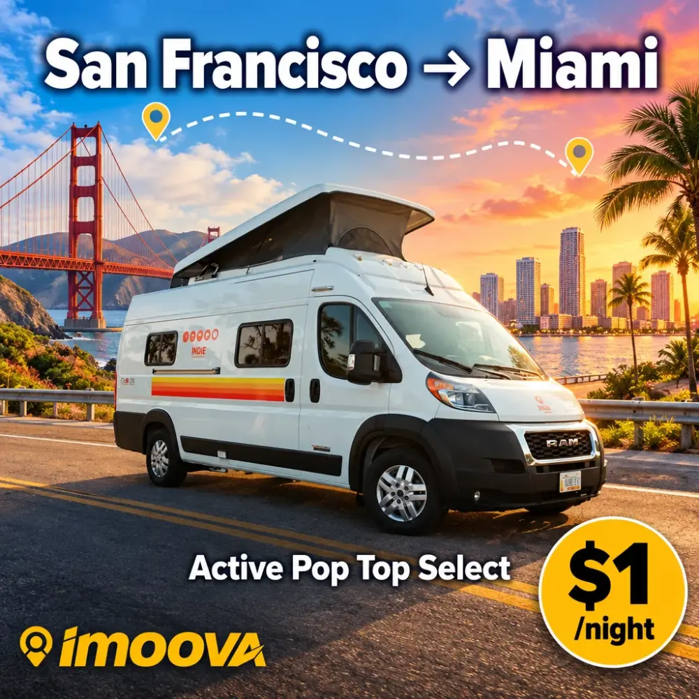 Active Pop Top Select の San Francisco から Miami への移動