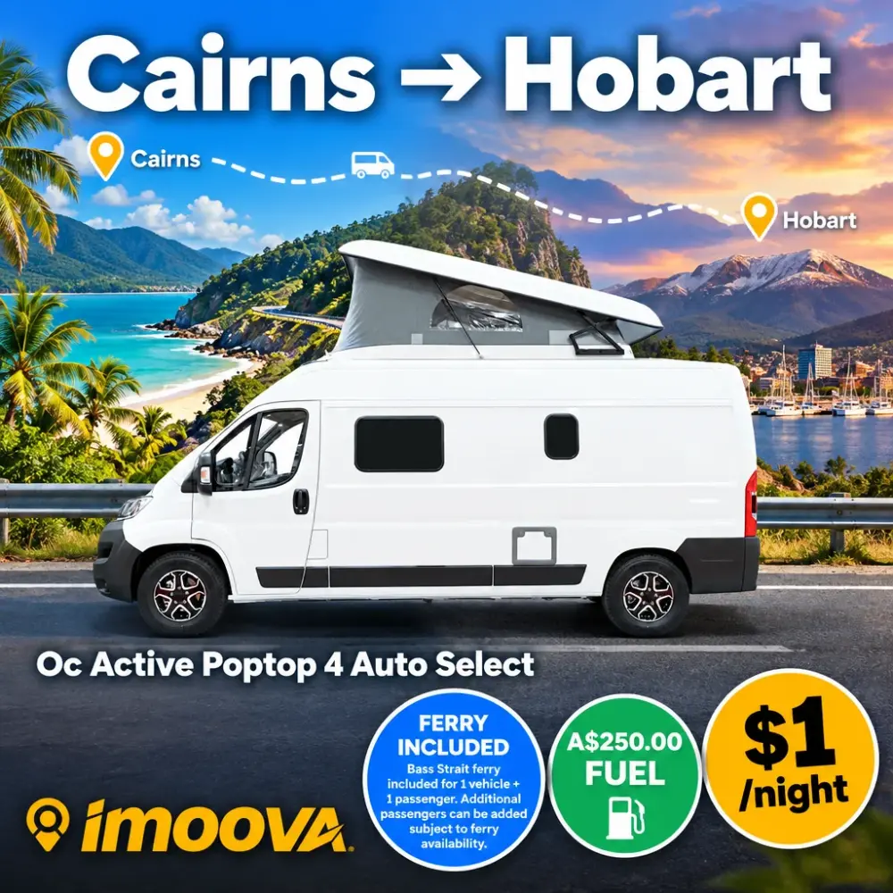 Oc Active Poptop 4 Auto Select relocation from Cairns to Hobart