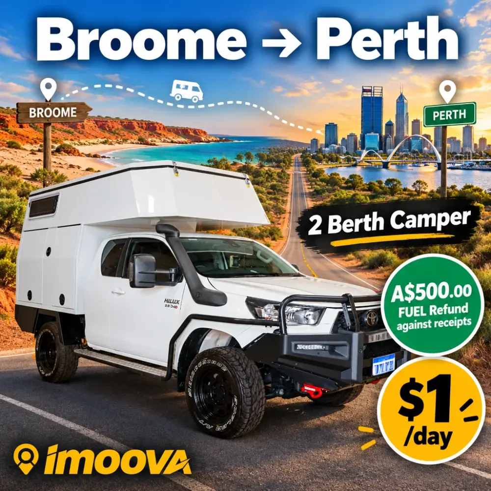 Trasloco di 2 Berth Camper da Broome a Perth