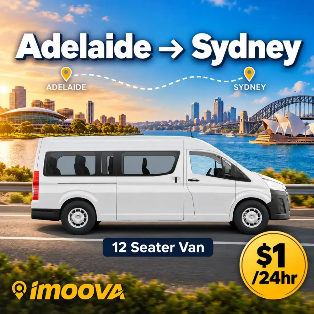 12 Seater Van relocation from Adelaide to Sydney