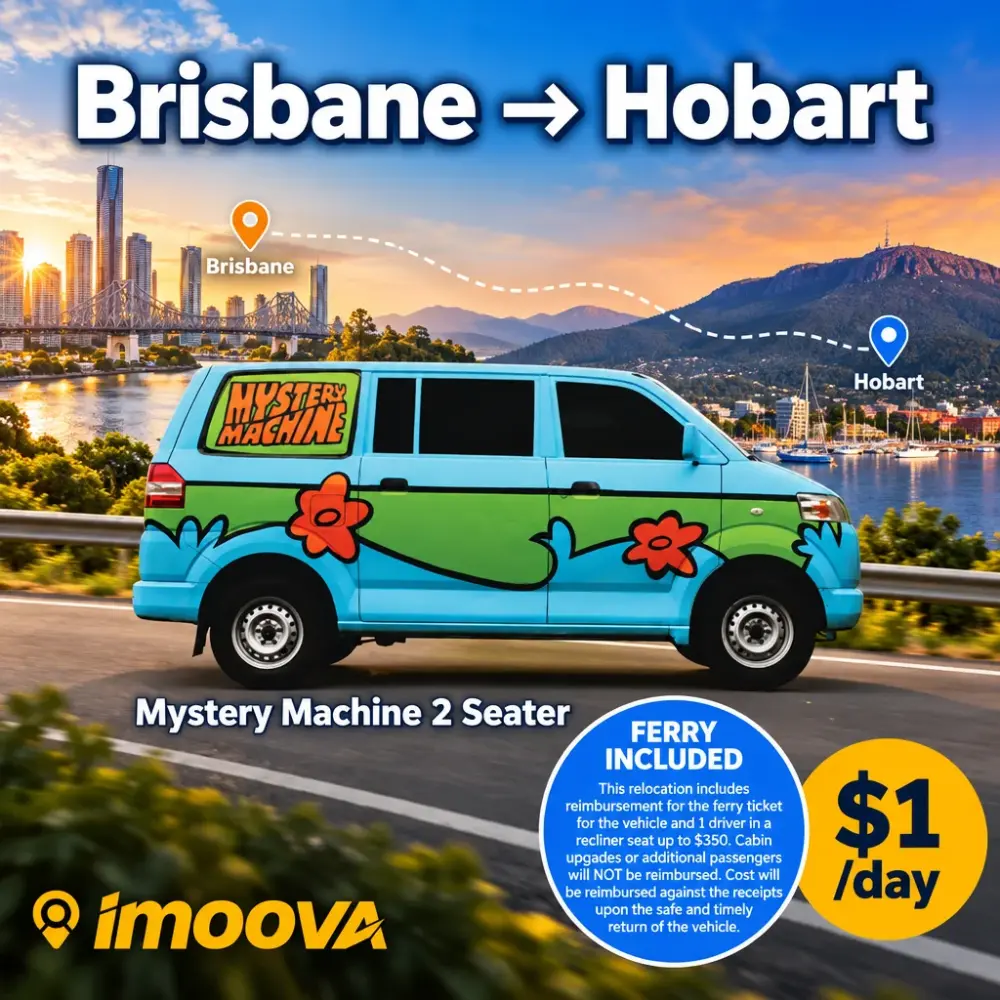 Relocalisation de Mystery Machine 2 Seater de Brisbane à Hobart