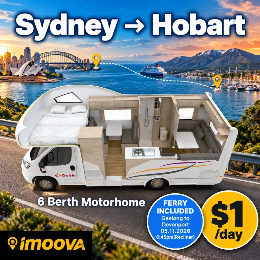 6 Berth Motorhome relocation from Sydney to Hobart