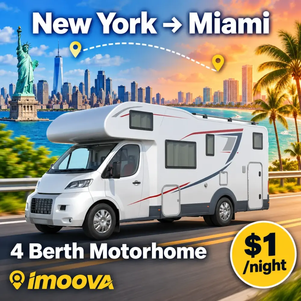 4 Berth Motorhome - New York to Miami