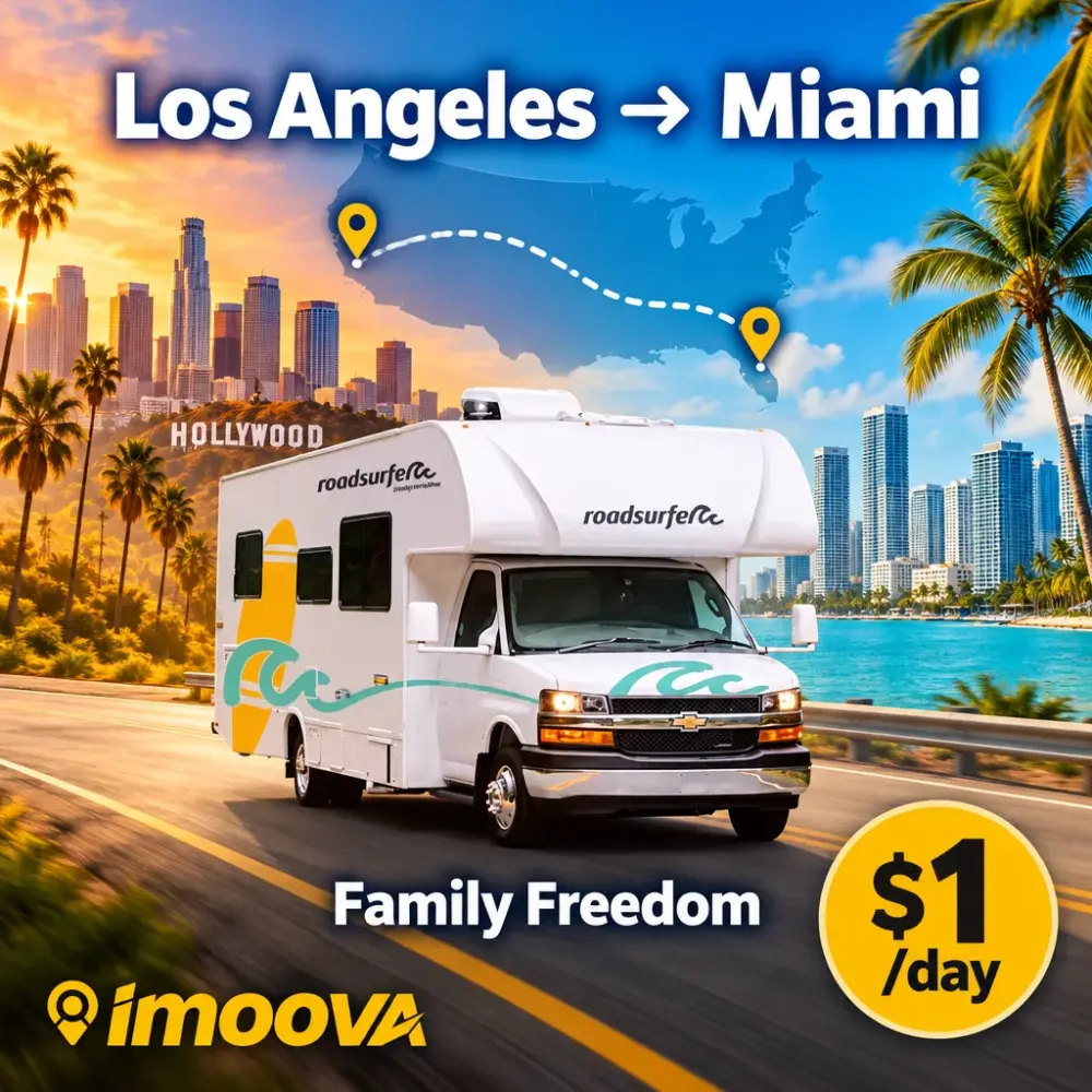 Family Freedom の Los Angeles から Miami への移動