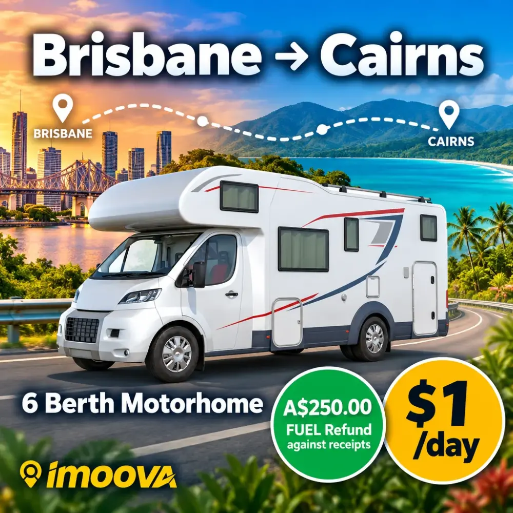 6 Berth Motorhome relocation from Brisbane to Cairns
